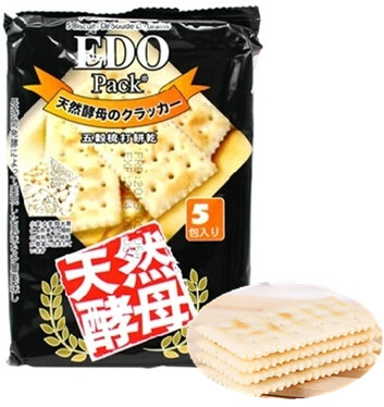 EDO pack酵母咸饼干五谷味梳打苏打饼干独立小包美味零食