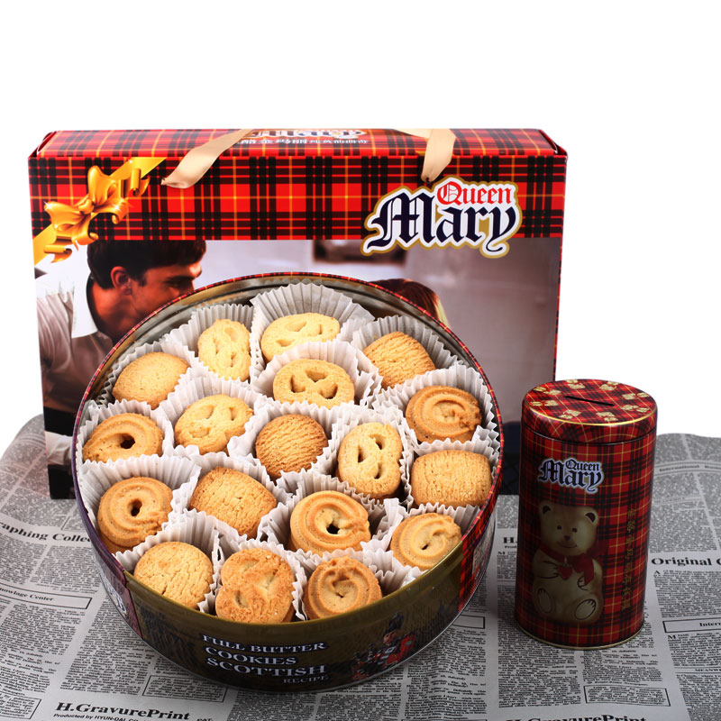 马来原装金玛丽纯黄油曲奇饼干进口休闲食品礼盒罐装908g